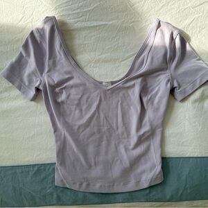 Lululemon Athletica Light Purple V-Neck Tee